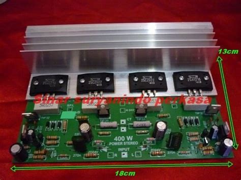 Here we learn how to make a very simple 100 watt amplifier circuit using a 2n3055 transistors and a few other passive components. Kit power amplifier 400 watt stereo sk 2, Rangkaian di Lapak Sinar suryanindo perkasa | Bukalapak