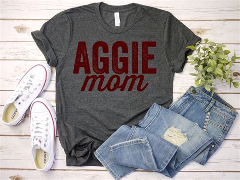 Aggie Mom T Shirt Game Day Shirt Texas A M Shirt Aggie Etsy
