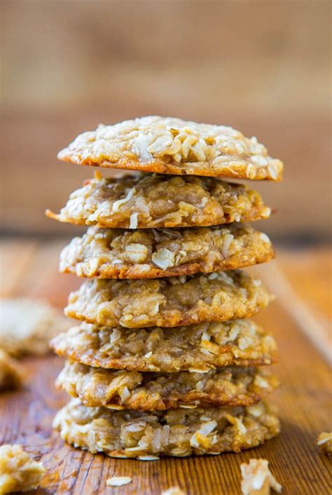 Just pat to the right thickness. Chewy Oatmeal Coconut Brown Sugar Cookies {Anzac Biscuits ...