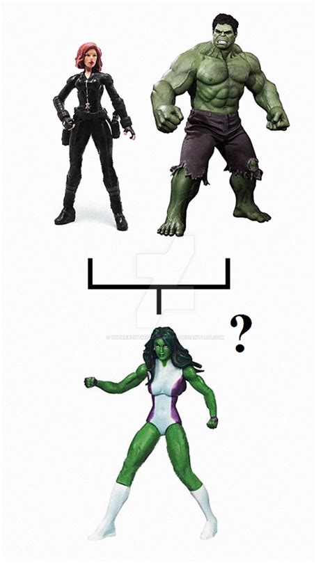 Hulk Black Widow She Hulk By Kenscherer On Deviantart
