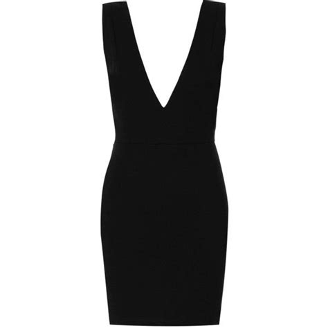 Topshop Plunge Neck Bodycon Mini Dress 29 Liked On Polyvore