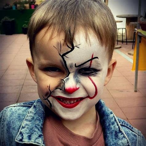 Pennywise Halloween Makeup For Kids Boy Halloween Makeup Scary
