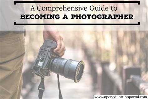 How To Become A Photographer Photographer Guide