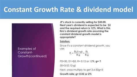 Constant Dividend Growth Model Solved Example Finance Solutioninn