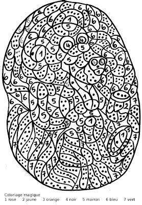 Maternelle: Coloriage magique, nounours