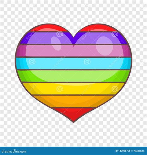 heart in colours of lgbt icon cartoon style stock vector