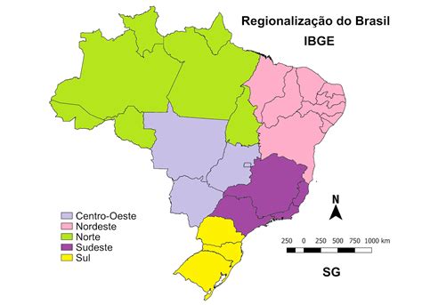 Regionalização Do Brasil Segundo O Ibge