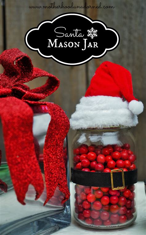 Although they are commonly used for drinking, they also look great as home décor. Santa Mason Jar Craft Tutorial