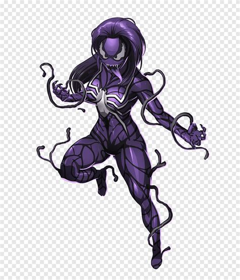 Venom Symbiote Fan Art Hybrid Guuver Violet Personnage Fictif Png