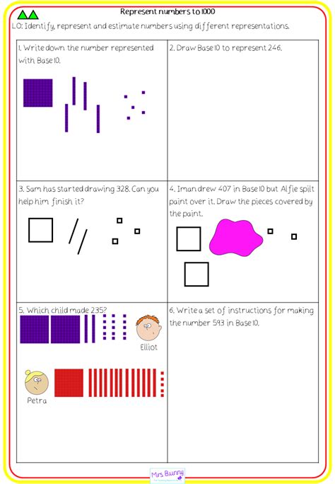 Represent numbers to 1000 worksheets (Year 3 Number and Place Value ...