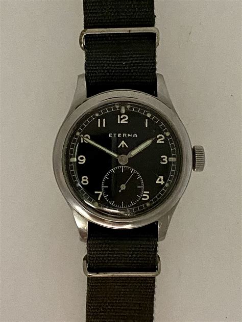 Ww2 Eterna Dirty Dozen British Military Wristwatch Corr Vintage