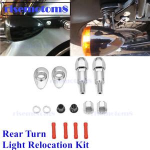 Rear Turn Signal Light Relocation Mount Kit For Harley Softail Fat Boy