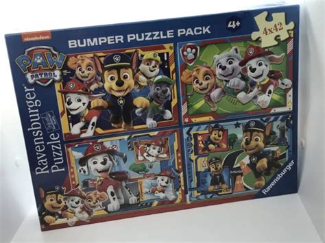 Ravensburger Paw Patrol 4x42 Bumper Puzzle Pack By Nickelodeon New