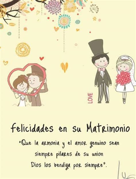 frases de amor cortas y bonitas para felicitar a los novios en una boda Tarjetas Imágenes