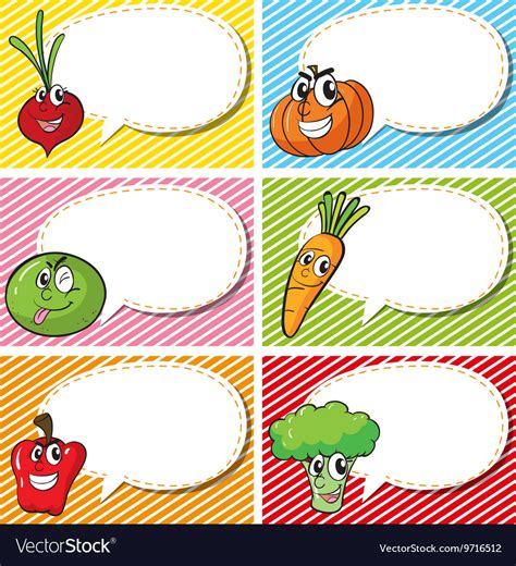 Label Design With Fresh Vegetables Royalty Free Vector Image