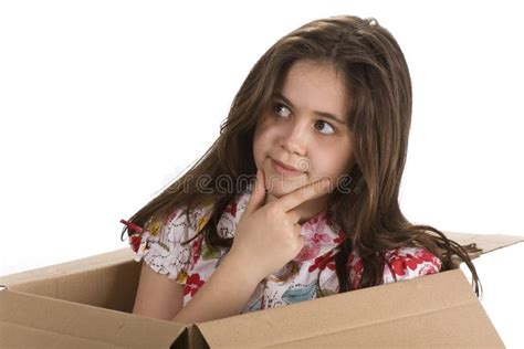 Thinking Outside The Box Stock Image Image Of Pretty 5099607