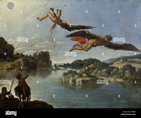 The Fall Of Icarus Artist Saraceni Carlo Stock Photo Alamy