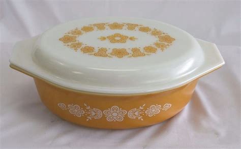 Check spelling or type a new query. VINTAGE PYREX Gold Butterfly Casserole Baking Dish With ...