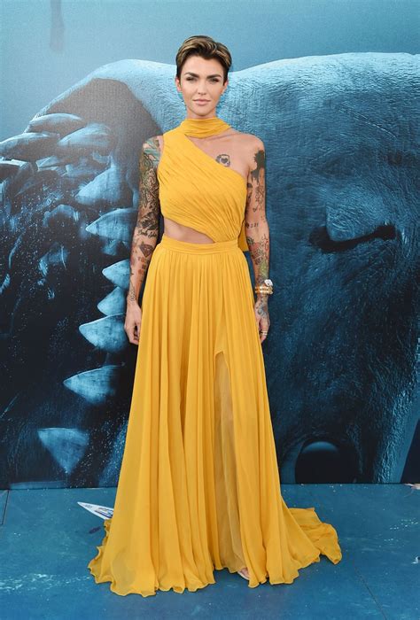 She made her 1 million dollar fortune with the 7pm project, mtv australia. RUBY ROSE at The Meg Premiere in Hollywood 08/06/2018 - HawtCelebs