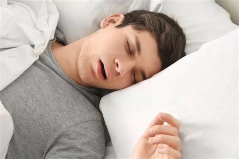 Man Sleeping In Bed Stock Image Everypixel