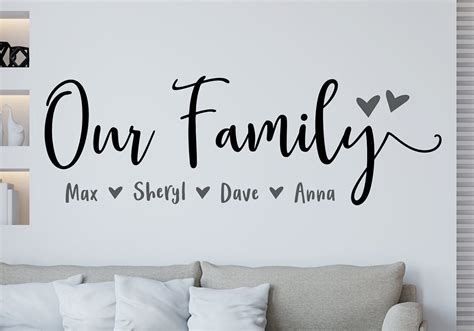 Our family decal, family wall decal, custom family decor, this is us ...