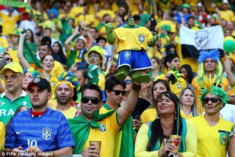 brazil spurred on by colour and drama of a country of 200m fans daily mail online
