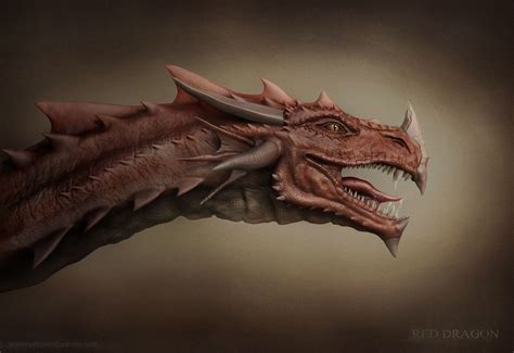 Artstation Reddragon Aleksey Krivosheyev Dragon Red Dragon