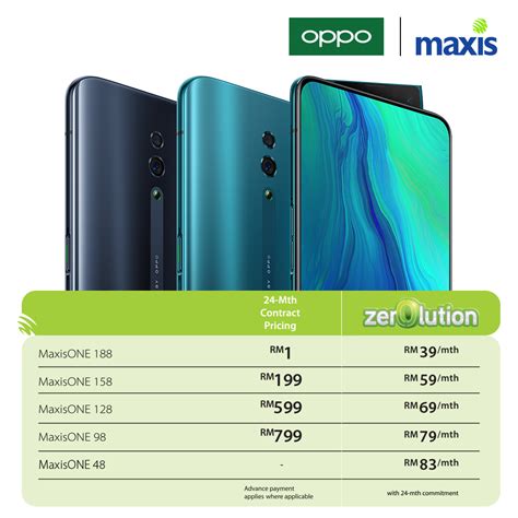 Maxis plan promotion can offer you many choices to save money thanks to 12 active results. Get the OPPO Reno from just RM1 with MaxisONE Plan along ...