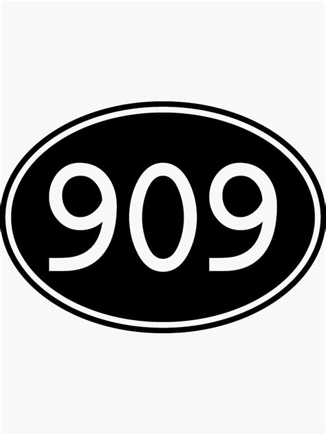 Area Code 909 Sticker For Sale By Smashtransit Redbubble