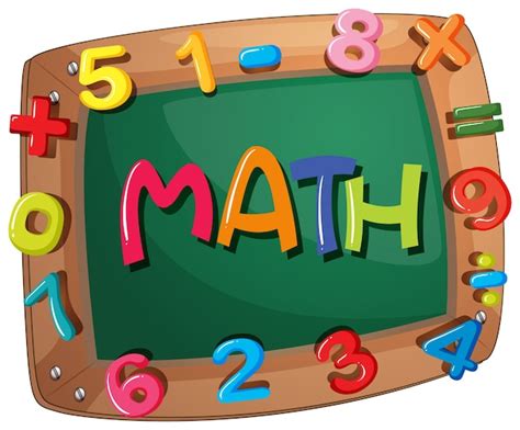 Colourful Math Numbers And Letters Frame With Copy Space Top View Photo