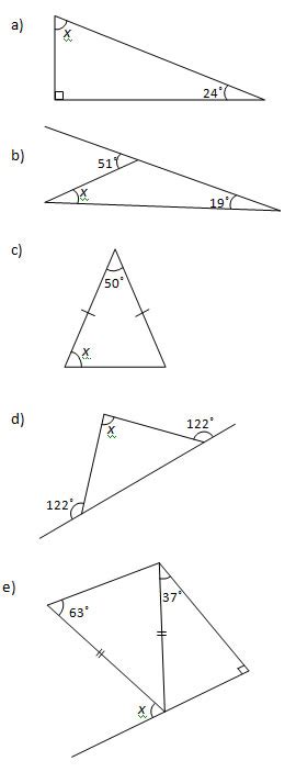 Angles In A Triangle Worksheets And Solutions