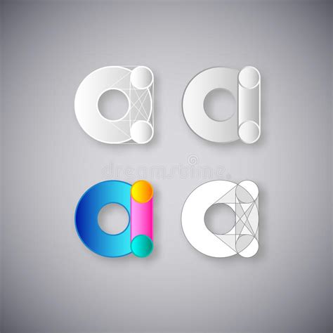 Abstract Vector Combination Of Letter A Stock Vector Illustration Of