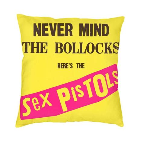 Sex Guns Square Pillow Cover Decoration Heavy Metal Rock Band Printed