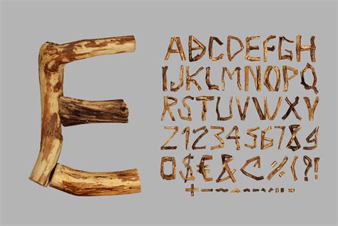 Craft Wood Font Opentype Typeface
