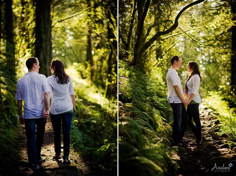 Engaged Sarah And Brendan In The Columbia River Gorge Aralani Photography Portland Wedding