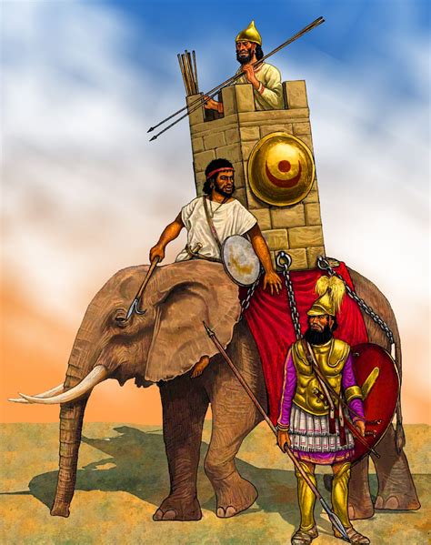 Carthaginian war elephant, Punic War Ancient Art, Ancient History