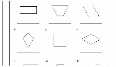 grade 4 quadrilaterals worksheet
