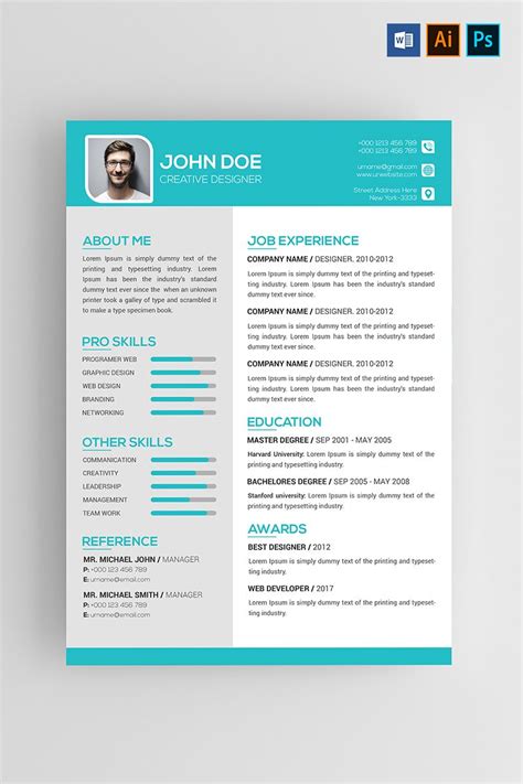 Cv / resume will require you thinking through here are best free clean resume templates. John Doe - Resume Template #74535 | Resume, Templates ...