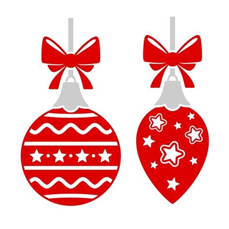 Holiday Christmas Ornaments Svg Cuttable Designs Christmas Ornaments
