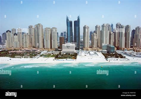 Aerial Of Dubai United Arab Emirates Dubai Marina Jumeirah Beach