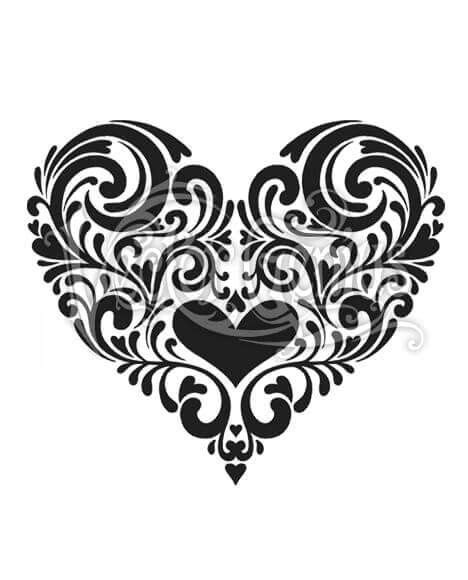 Tribal Heart Tattoo Flash Swirled Pattern Clipart Vectorgenius Tribal Heart Tattoos Tribal