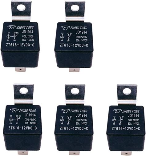 Esupport Iron Back Car 80a Relay Switch 5pin Spdt Copper 9