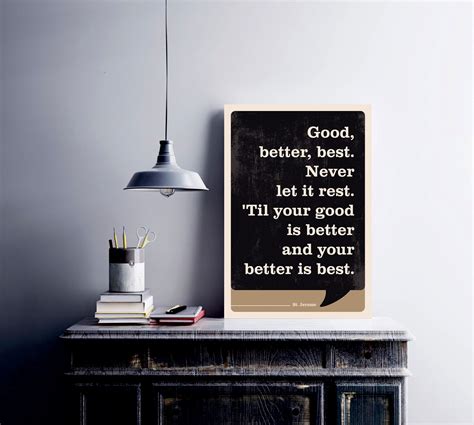 Good Better Best Quote St Jerome Quote Inspirational Quote Etsy