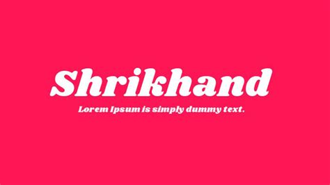 This free fonts collection also offers useful content and a huge collection of truetype face and opentype font. Shrikhand Font Free Download | The Fonts Magazine