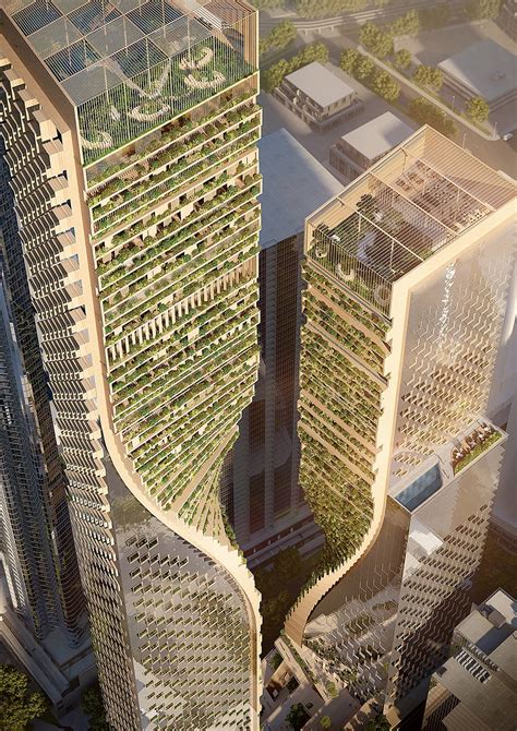 Unstudio Cox Architectures Green Spine Wins Beulah Tower