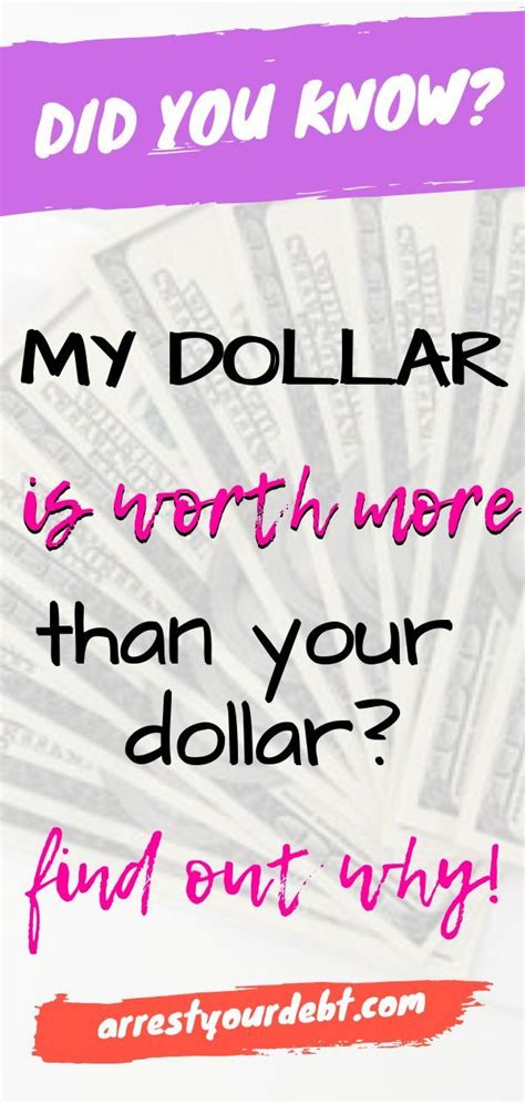 My Dollar Is Worth More Than Your Dollar Arrest Your Debt Budgeting