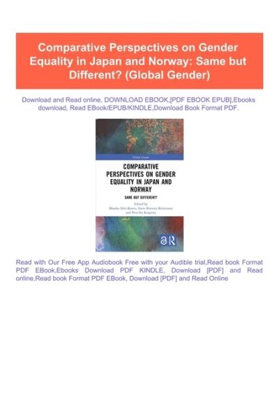 pdf comparative perspectives on gender equality in japan and norway same but different global