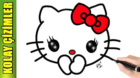 Sevimli Hello Kİtty Çİzİmİ Hello Kitty çizimi Kolay Kolay çizimler