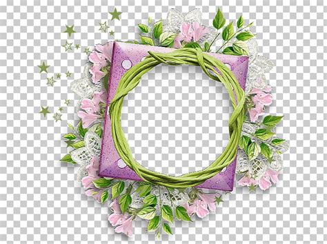 Flower Frame Purple Png Clipart Border Frames Circle Frame Clip Art