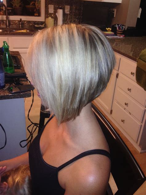 The Angled Bob Hairstyle Cyndi Spivey Stacked Bob Haircut Short